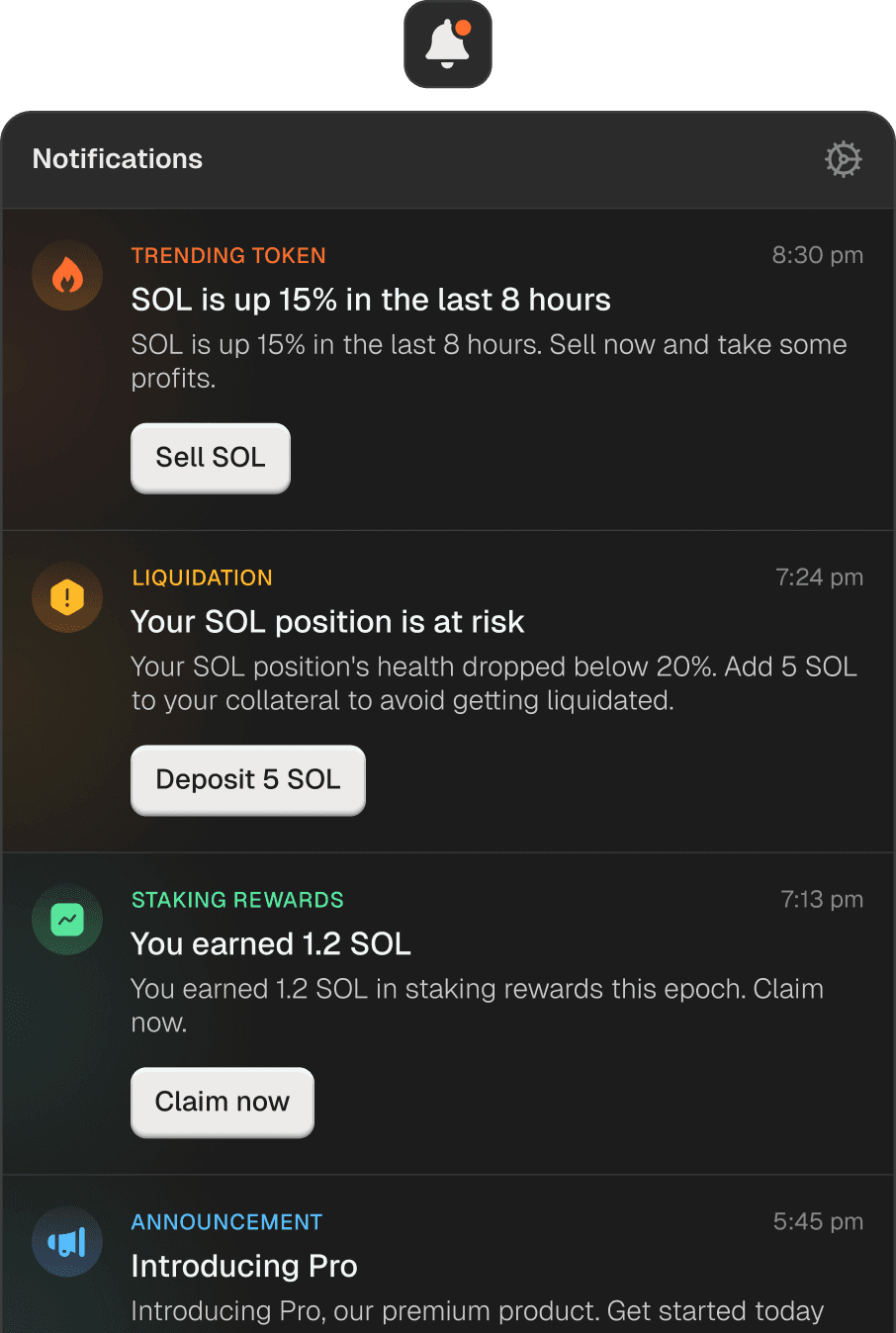 Web widget for browser-based alerts